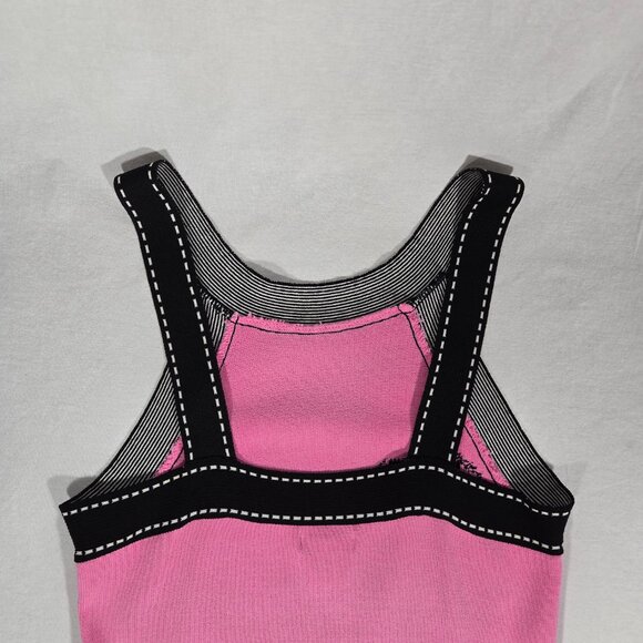 Y2K Vintage CACHE Cottagecore Pink Halter Strappy Slinky Knit Tank Top Size M. - Picture 7 of 17